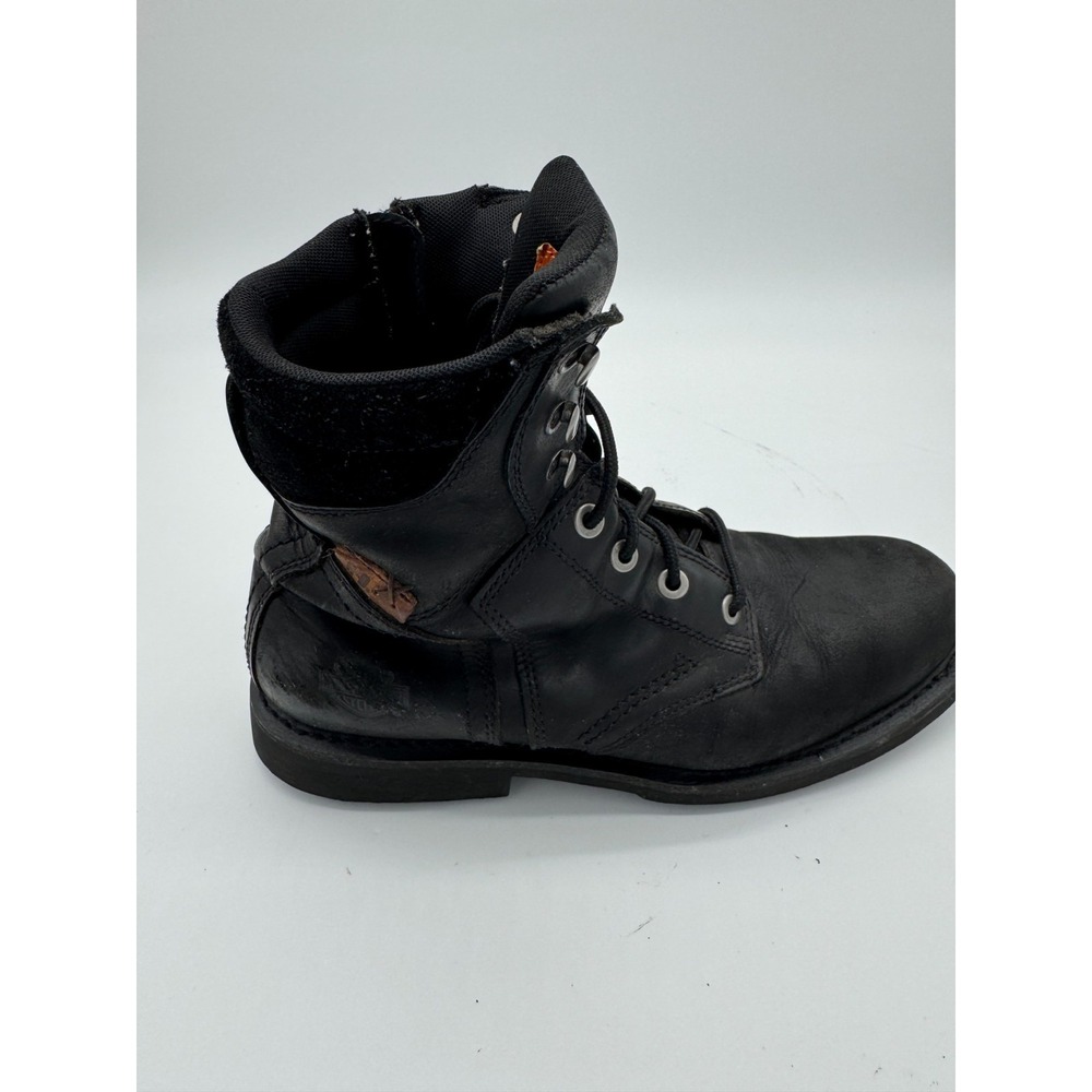 Harley-Davidson Men's Black Leather Riding Boots Size 11M D94284 Zip Up - Picture 4 of 11